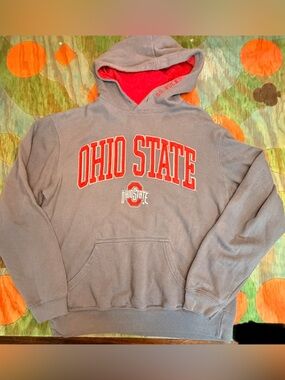 Ohio State Buckeyes Varsity Authentic Apparel Mens Large Pullover Hoodie Gray Re